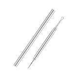 Pickel Ausdrücken Werkzeug,Mitesserentferner Edelstahl Lanzettennadel Akne Komedonenquetscher Pickelentferner Mitesser Entferner Blackhead Remover Tool Milien Entfernen Nadel,für Comedone Extractor