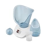 medisana DS 400 Gesichtssauna mit Aromafach, Gesichtsdampfer für eine porentiefe Gesichtsreinigung mit Nasenaufsatz und Überhitzungsschutz, Timerfunktion, Abschaltautomatik und LED-Anzeig