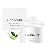 Zinksalbe gegen Pickel-Anti Pickel Creme mit Salicylsäure & Teebaumöl – Akne Creme als Körper Akne Cream– Sanft Und Nicht Reizend, für Alle Hauttypen, auch für Pickel am Po und Rüc