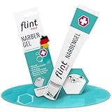 flint Med Narbengel – Narbensalbe mit integriertem Narbenroller, macht Narben geschmeidiger und glatter, für frische und alte Narben, vegan, transparent und hautpflegend, 17 m