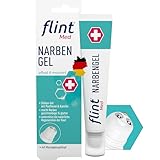 flint Med Narbengel – Narbensalbe mit integriertem Narbenroller, macht Narben geschmeidiger und glatter, für frische und alte Narben, vegan, transparent und hautpflegend, 17 m