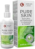 Kerah Lane Pure Skin - Natürlicher Toner & Reiniger, um eingewachsene Haare zu entfernen, gegen Akne & Rasierbeulen für Damen und Herren. Verwenden Sie es nach der Rasur, nach dem Wachsen & Epilieren oder generell als Hautpflege-Lösung 250m